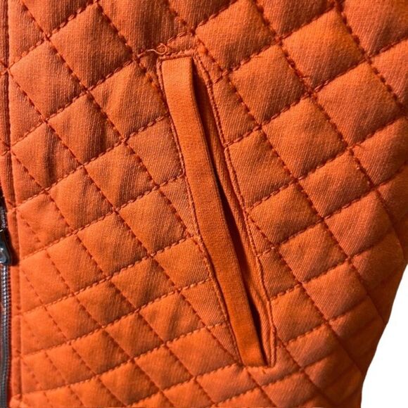 NWOT Clemson UG Apparel Quilted Moto Vest Orange Tigers Logo Size Medium - Picture 4 of 13
